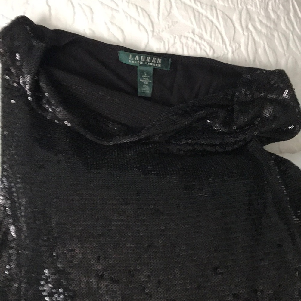 Ralph Lauren cowl neck sequined tank